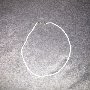 White Seed Bead Necklace vsco